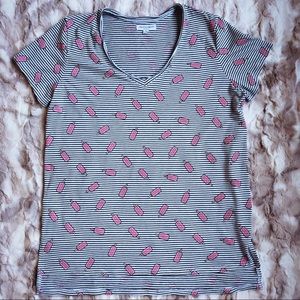 Grayson Threads Striped Pink Popsicle Tee